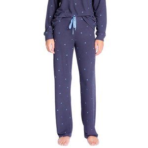 Insomniax Womens Star Printed Open Leg Pajama Pants Size Large